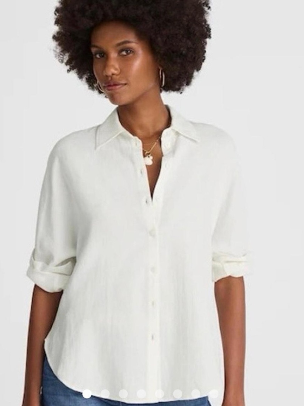 Madewell Cotton Double Gauze Oversize Shirt, L